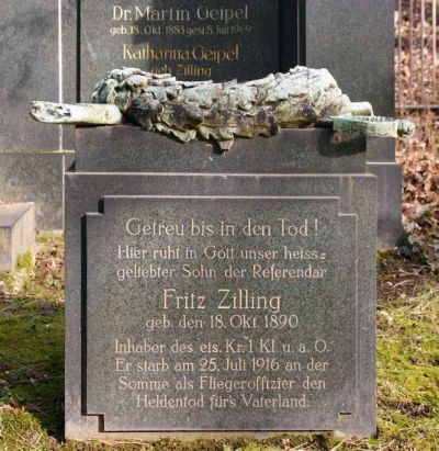 Grabstein Fritz Zilling